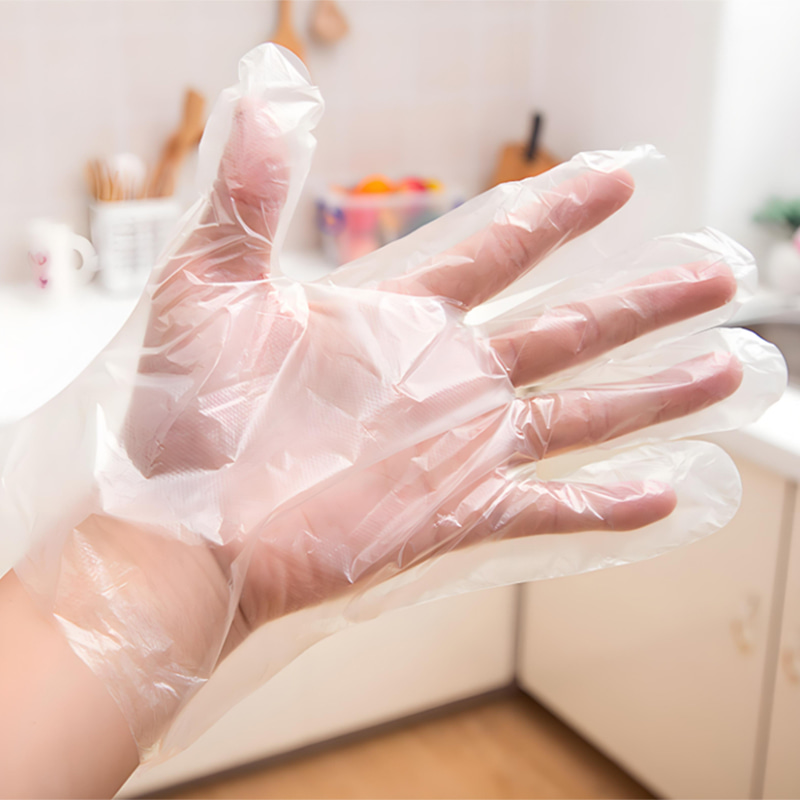 Vodotesné a olejovzdorné Biele HDPE rukavice